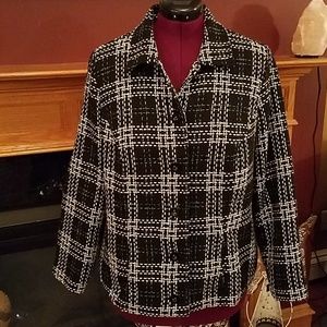 Cj Banks  1xl sparkle plaid blazer